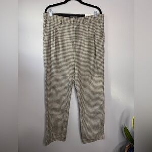 Men’s H&M Checkered Pants Office Academia Relaxed Fit Size 34